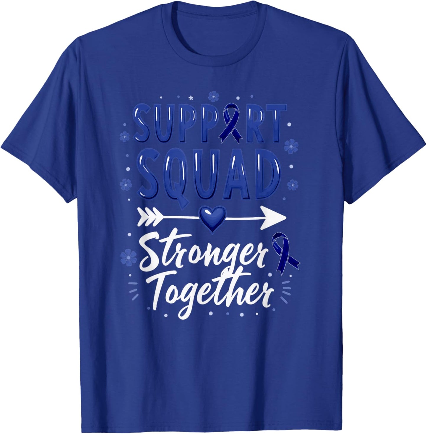 Support Squad Rectal Cancer Awareness T-Shirt - T-Shirt | Royal