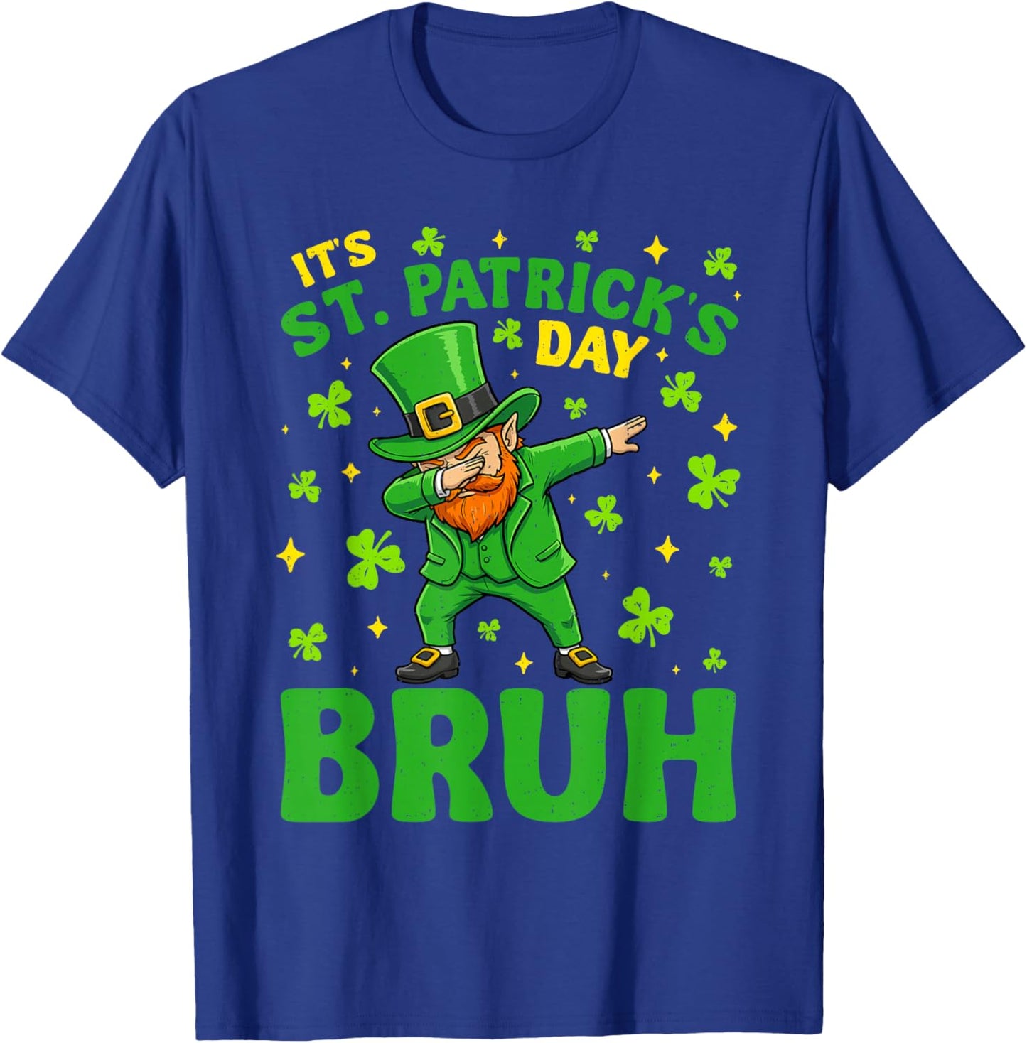 Dabbing Leprechaun Bruh St Patricks Day Teen Girls Boys Kids T-Shirt - T-Shirt | Royal