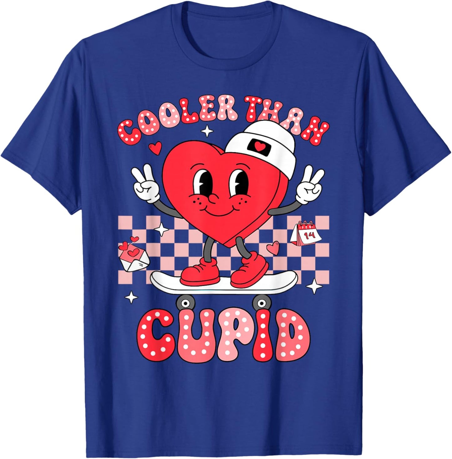 Cooler Than Cupid Valentines Day for Teens Kids Boys Girls T-Shirt - T-Shirt | Royal
