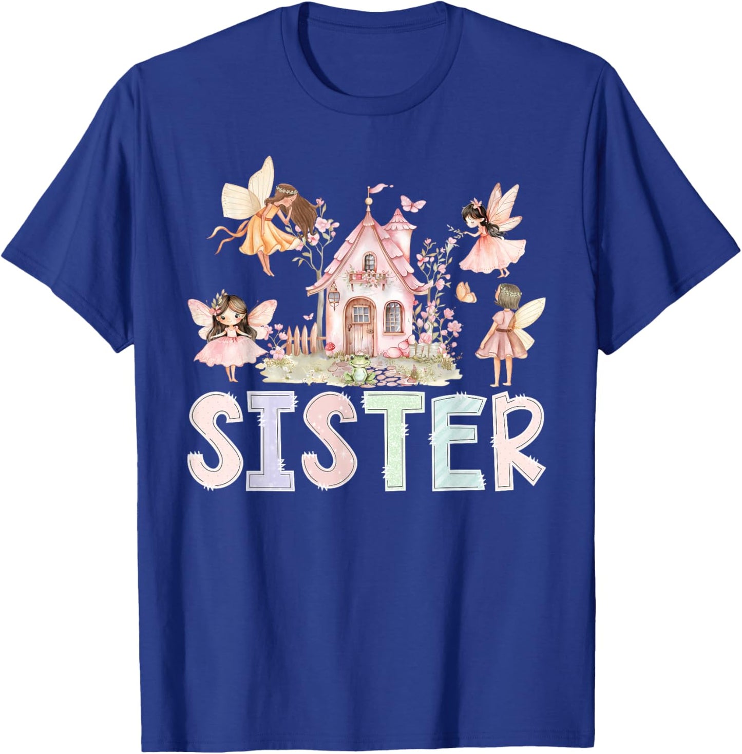 Fairy Sister Magical Floral Birthday Girl Fairytale Matching T-Shirt - T-Shirt | Royal