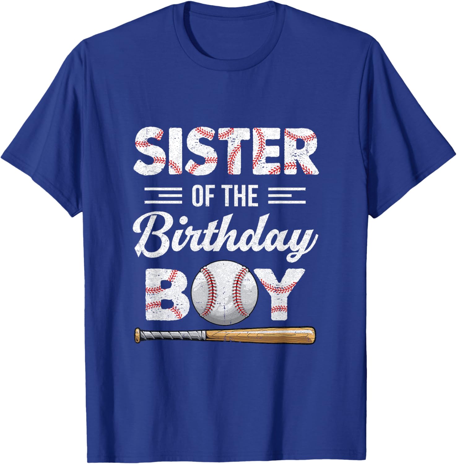 Sister of The Birthday Boy Baseball Matching Family T-Shirt - T-Shirt | Royal