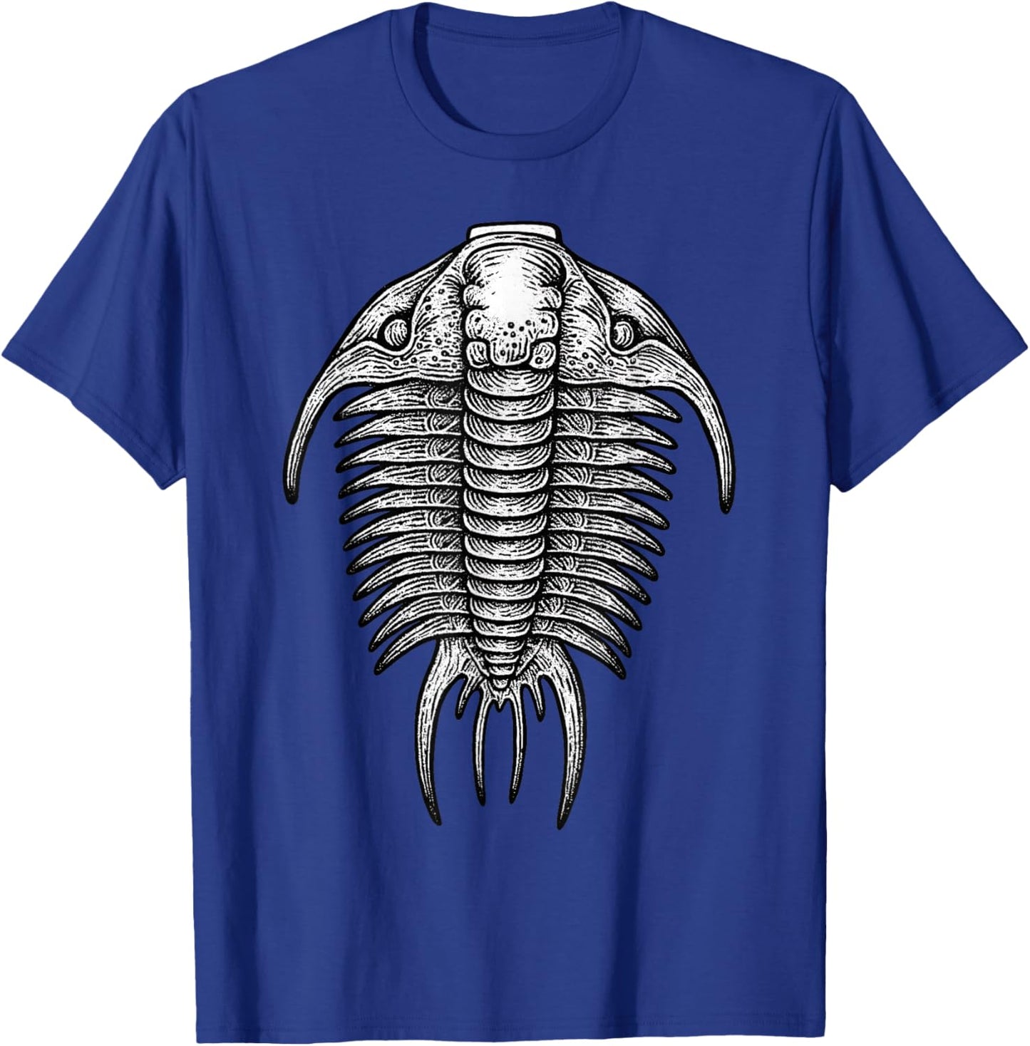 Trilobite Fossil Ancient Arthropod Dorsal View Paleontology T-Shirt - T-Shirt | Royal