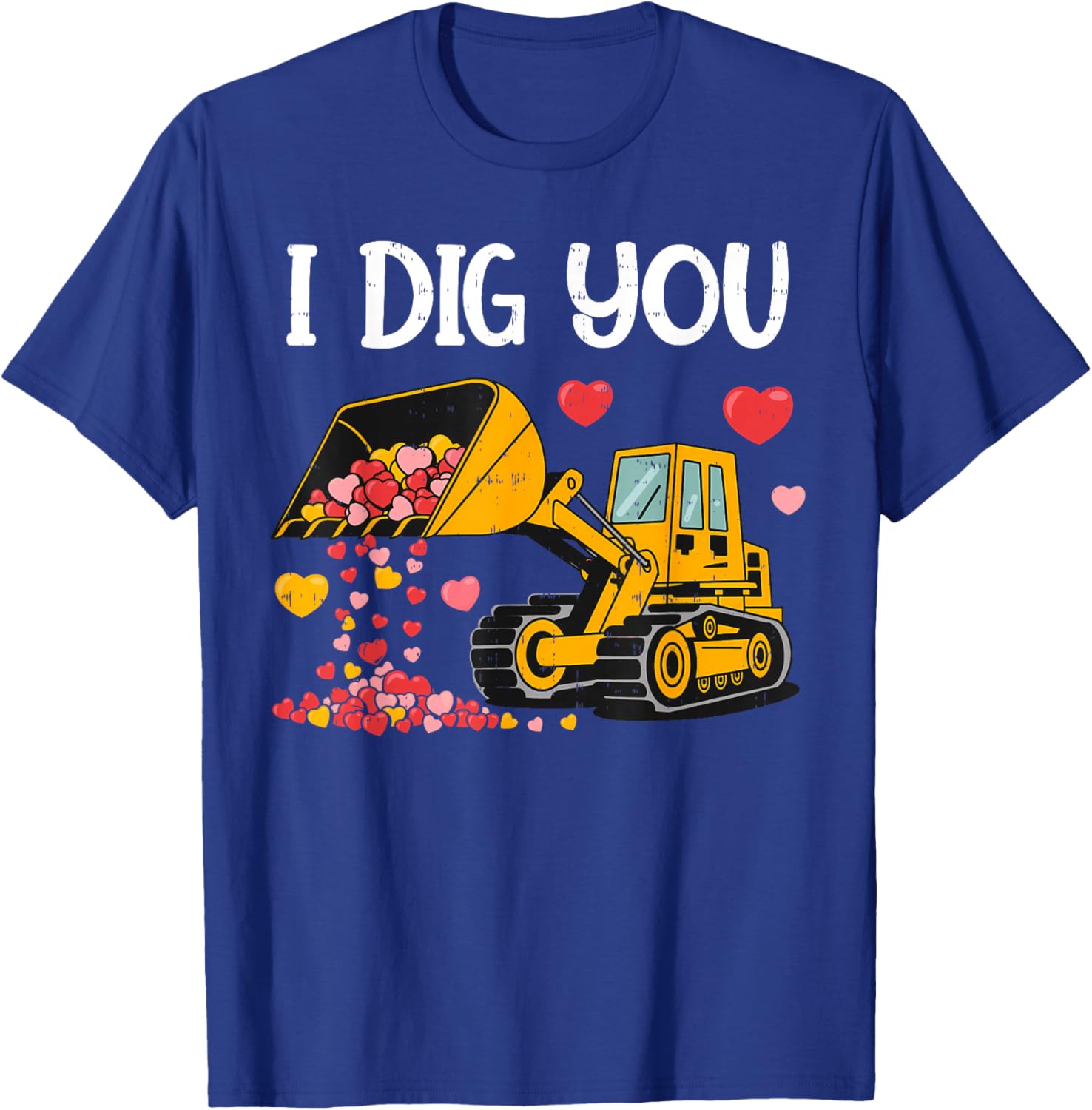 Construction Hearts Valentines Day for Teens Boys Girls Kids T-Shirt - T-Shirt | Royal