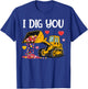 Construction Hearts Valentines Day for Teens Boys Girls Kids T-Shirt - T-Shirt | Royal