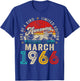 60 Year Old Awesome Since March 1966 60th Birthday Men Women T-Shirt - T-Shirt | Royal