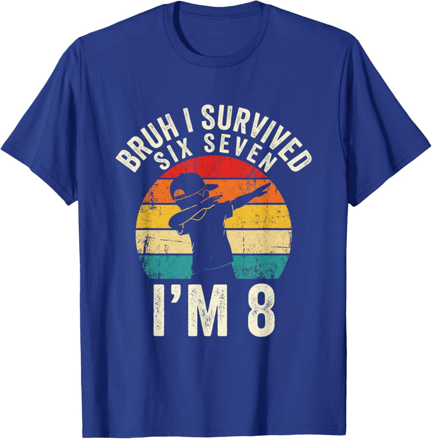 8th Birthday Boy Graphic Dubbing 6 7 Funny 8 Year Old Boys T-Shirt - T-Shirt | Royal