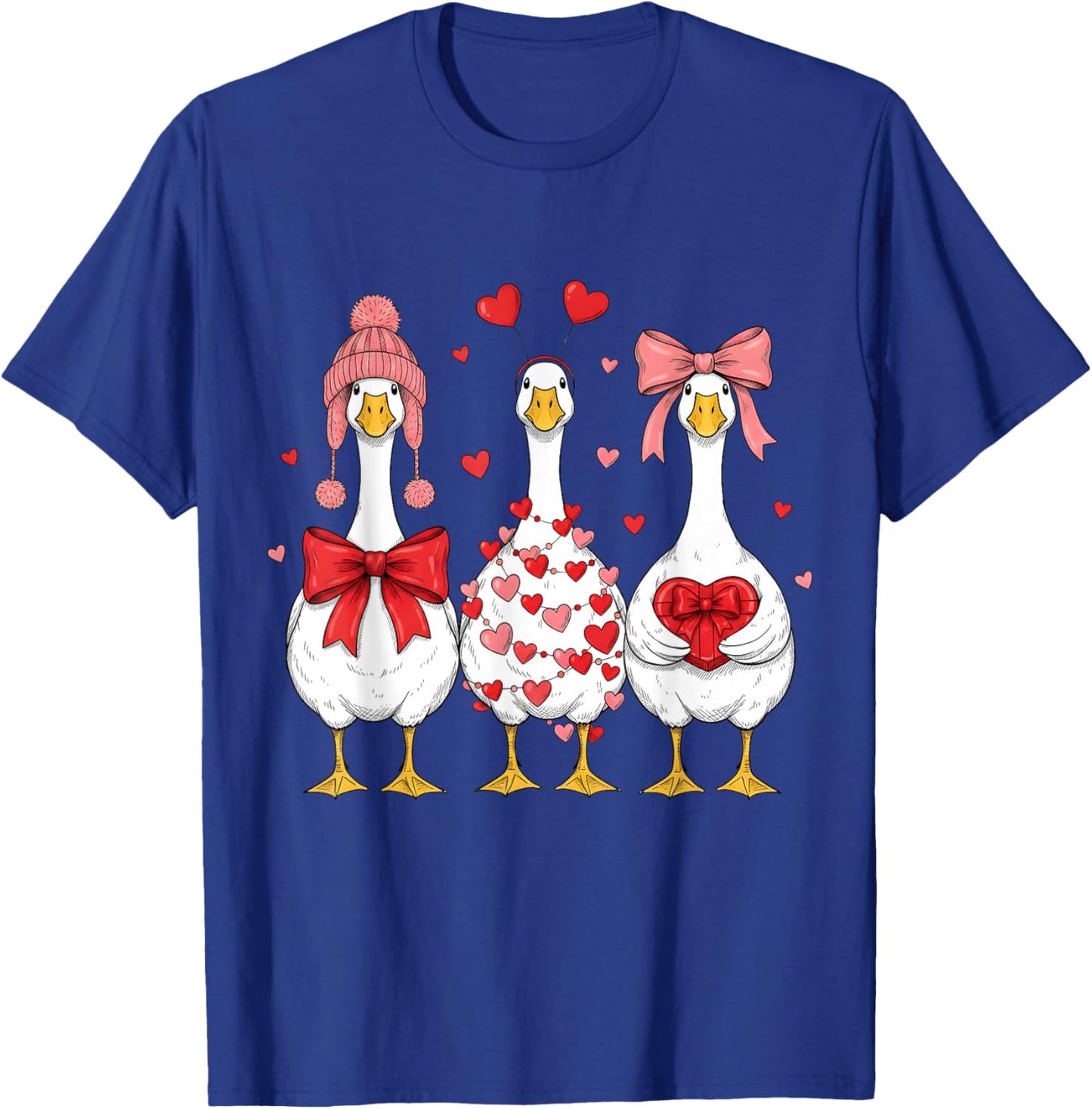 Funny Valentine Silly Goose Valentine's Day Women Girls T-Shirt - T-Shirt | Royal