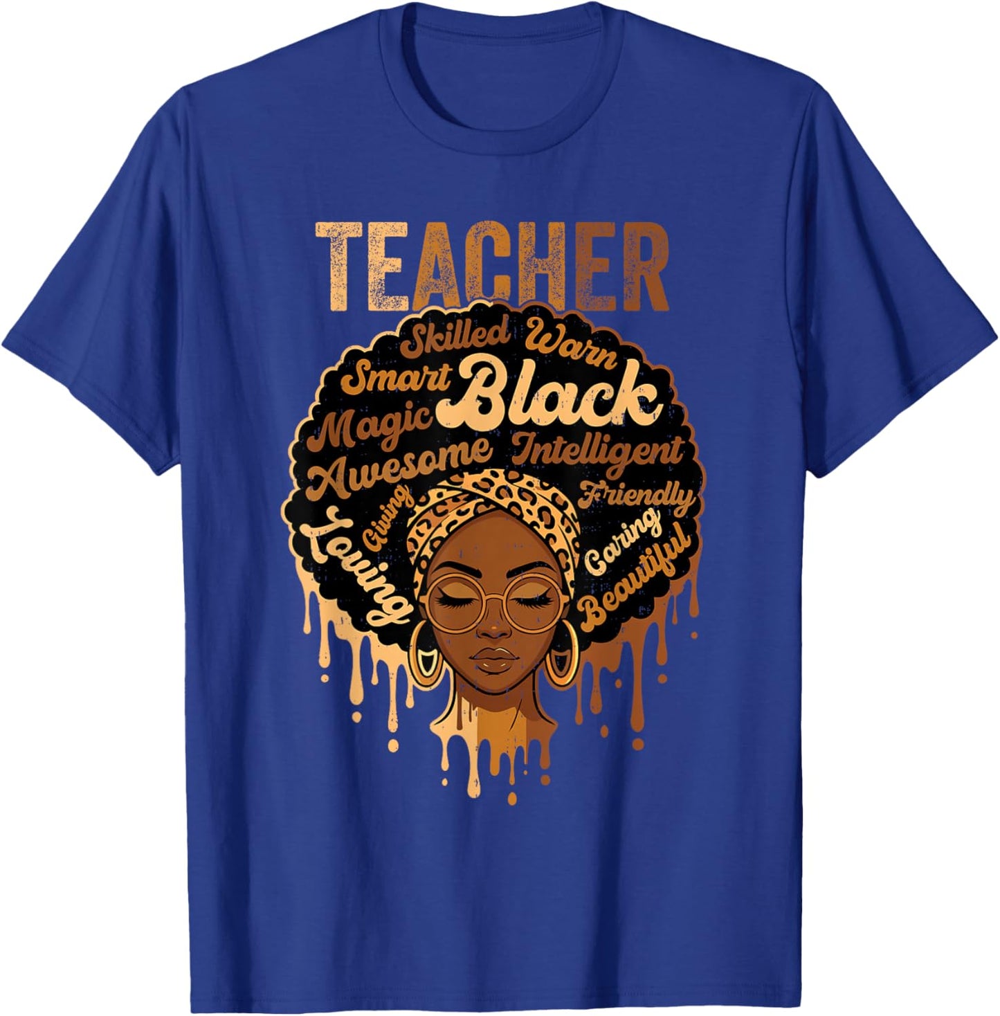 Black Teacher Black History Melanin African Educator T-Shirt - T-Shirt | Royal
