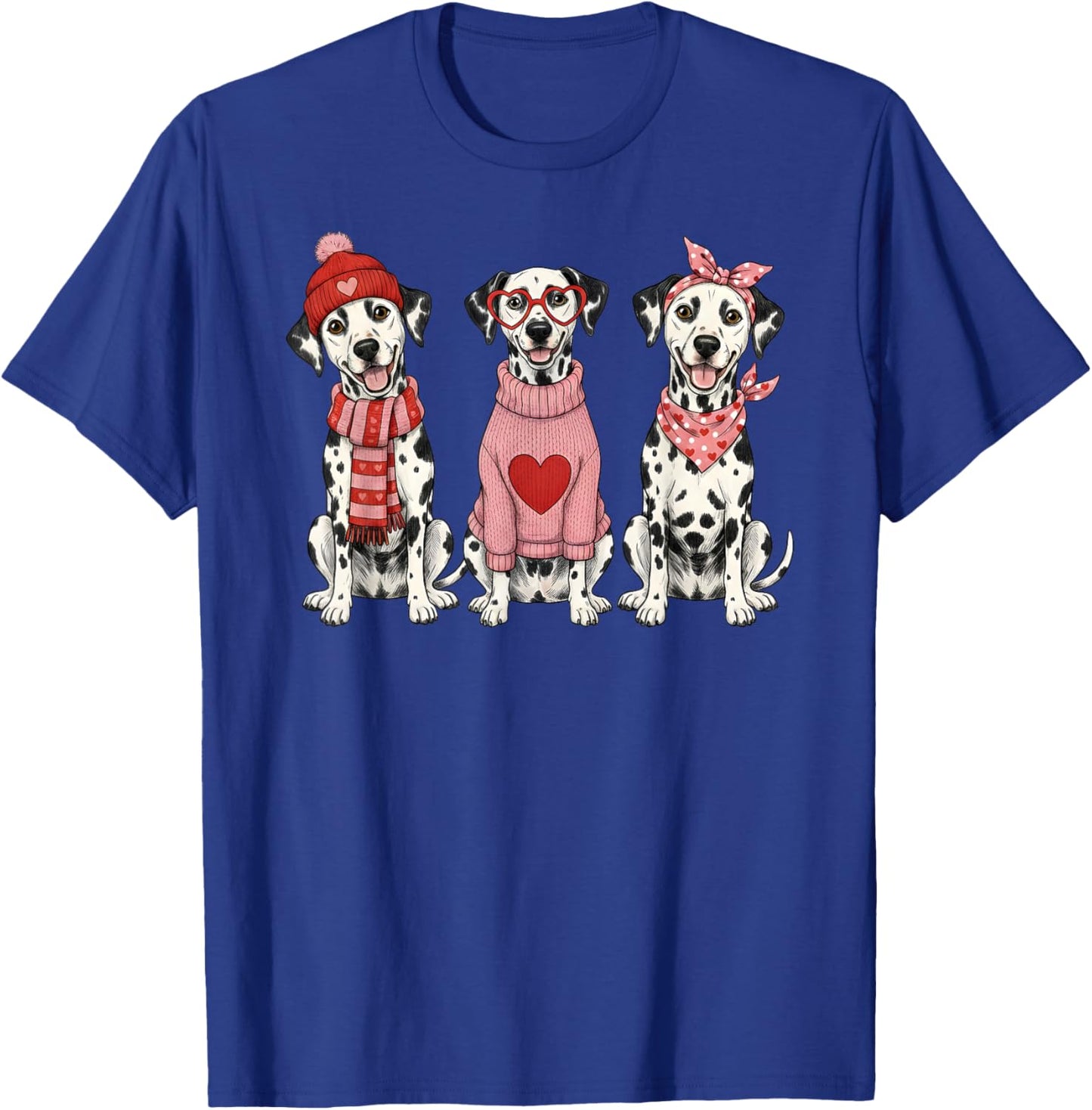 Cute Dalmatian Valentine Dog T-Shirt - T-Shirt | Royal