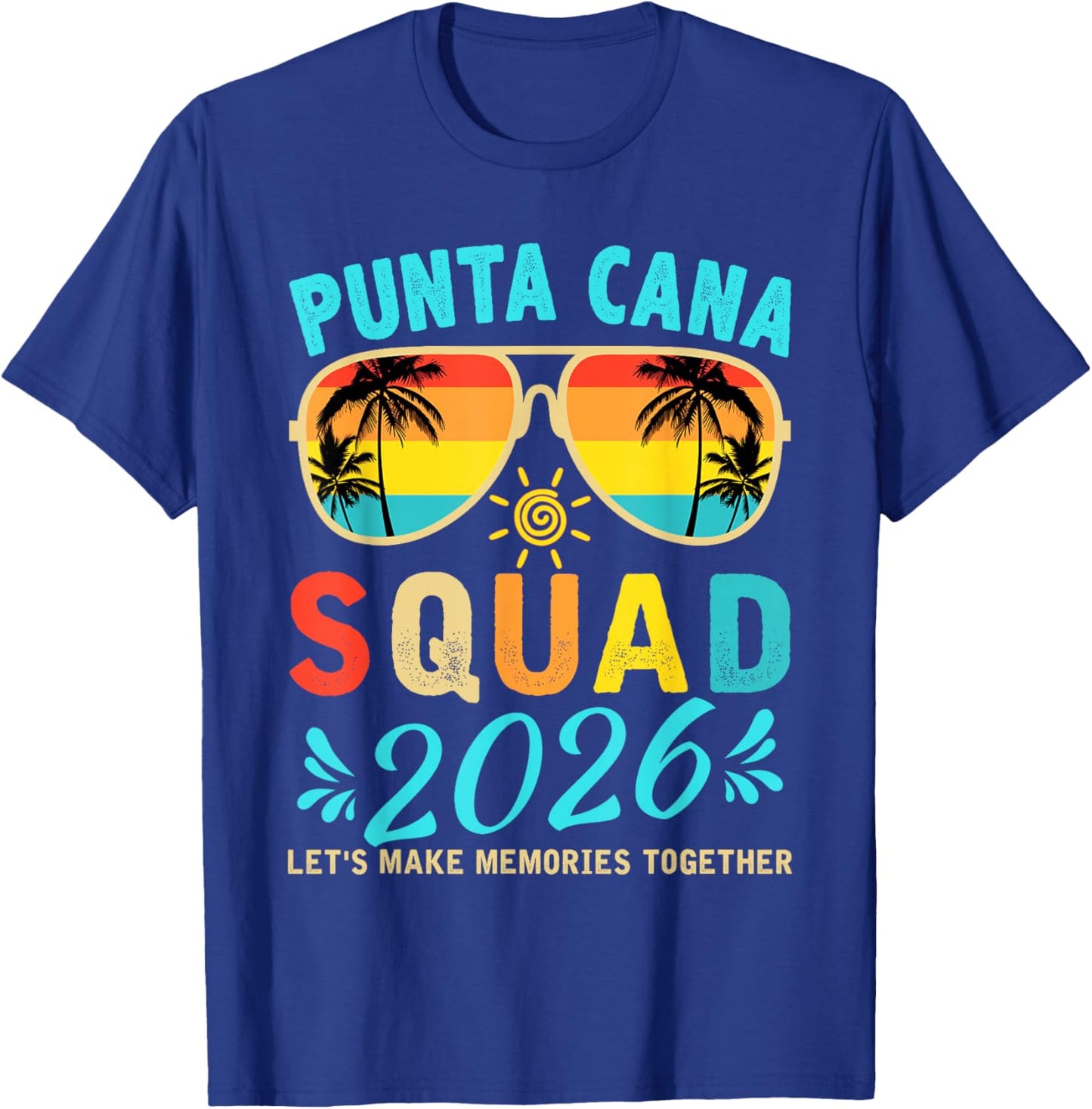 Punta Cana Squad 2026 Funny Groovy Reunion Friends Trip T-Shirt - T-Shirt | Royal