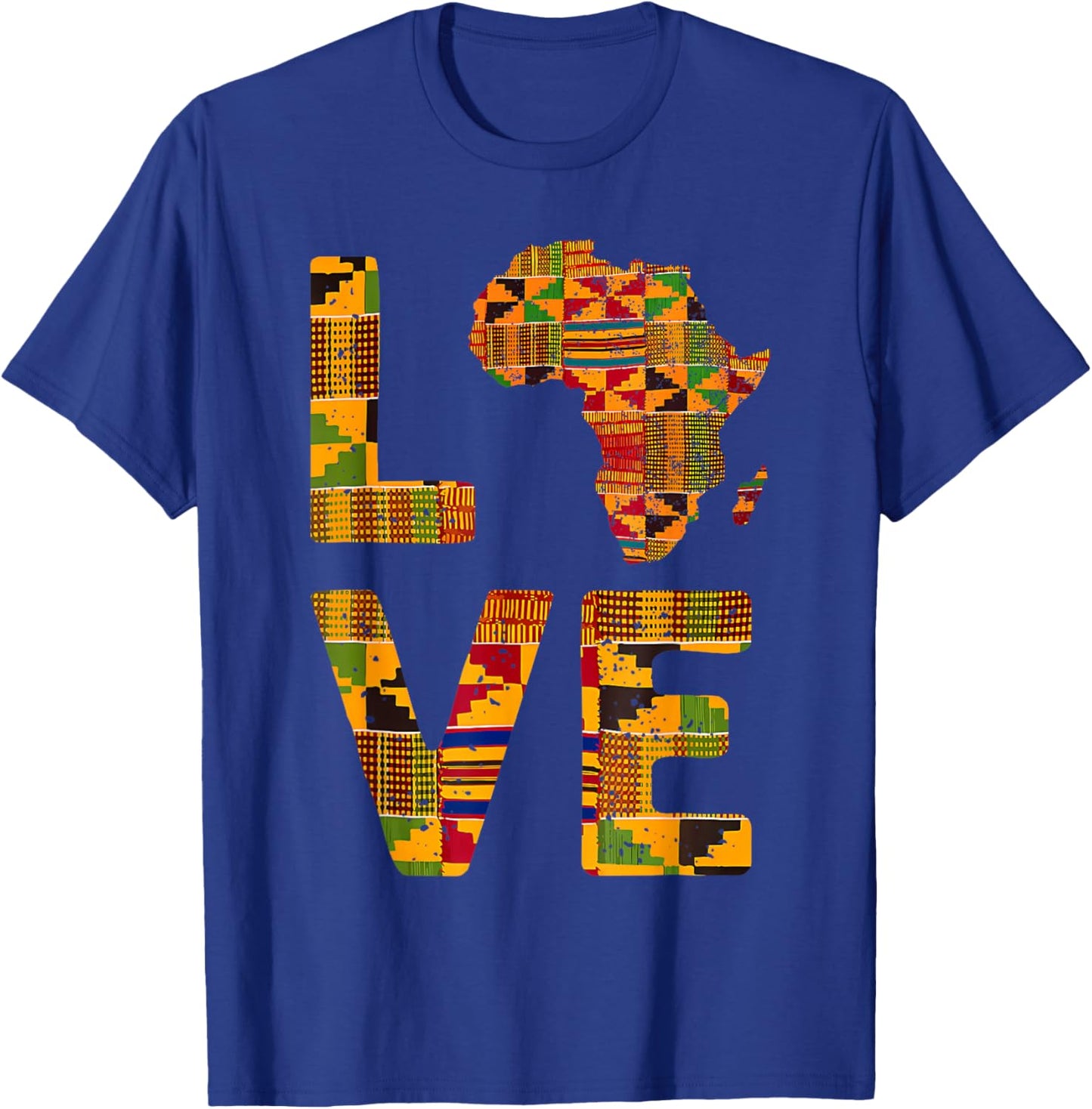 Africa Cool African Roots Map Traditional Kente Cloth T-Shirt - T-Shirt | Royal