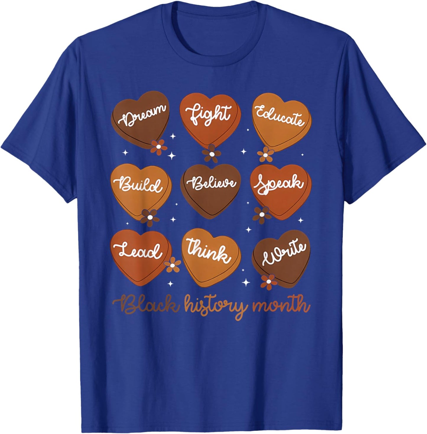 Retro Black History Month Heart Candy African American Pride T-Shirt - T-Shirt | Royal