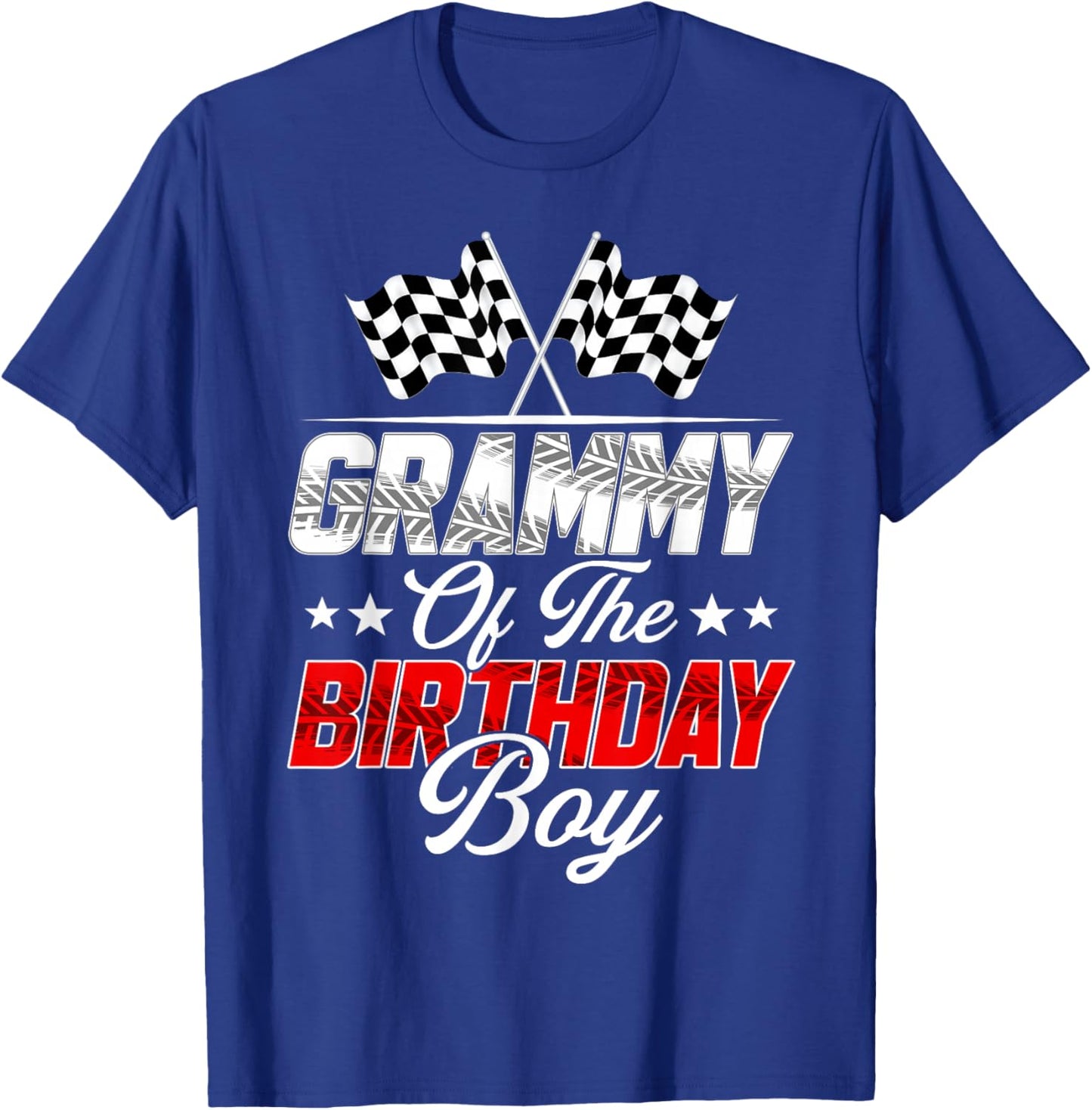 Race Car Grammy of The Birthday Boy Racing Family Pit Crew T-Shirt - T-Shirt | Royal