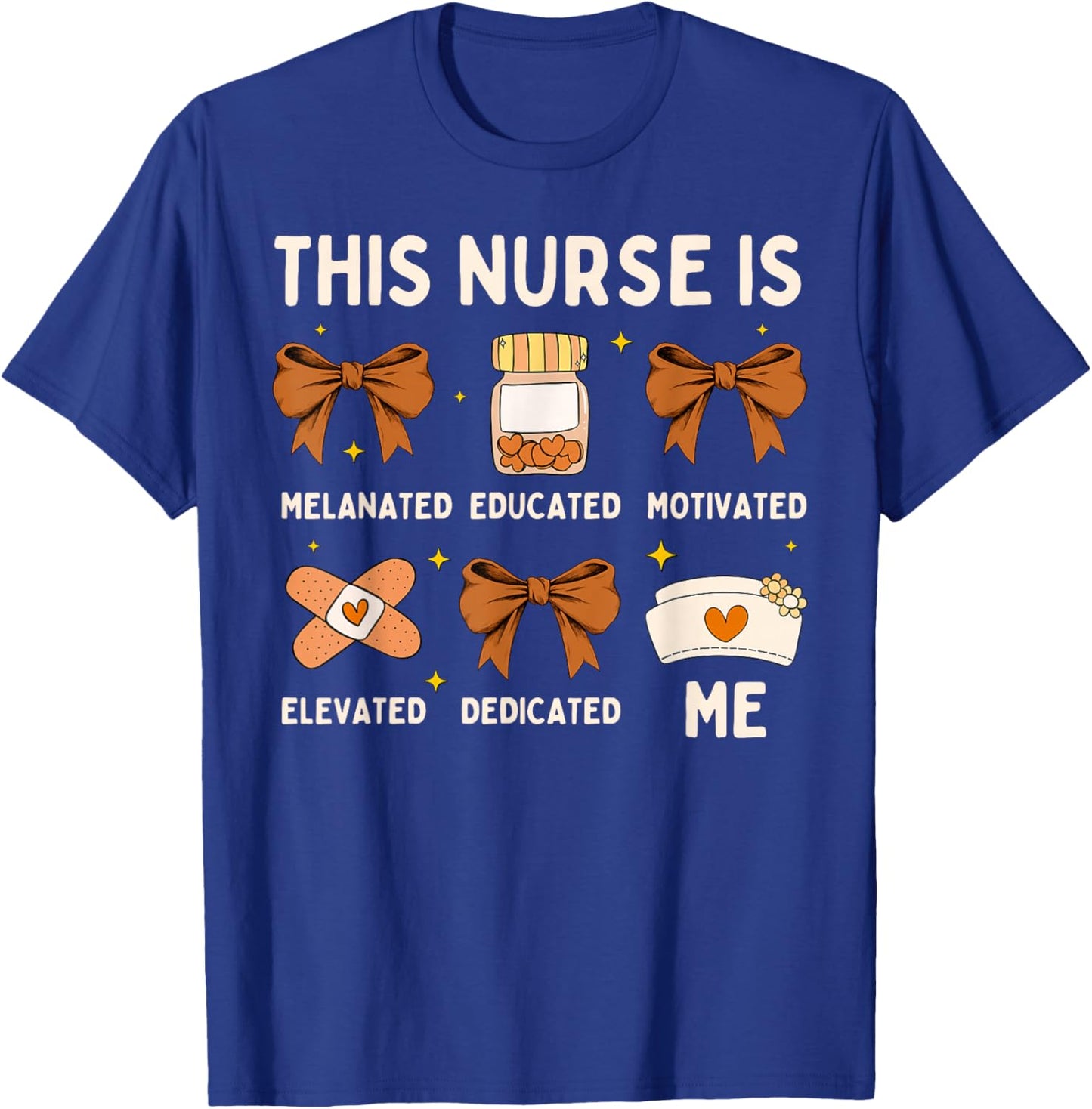Black History Month African American Nurse for Melanin Women T-Shirt - T-Shirt | Royal