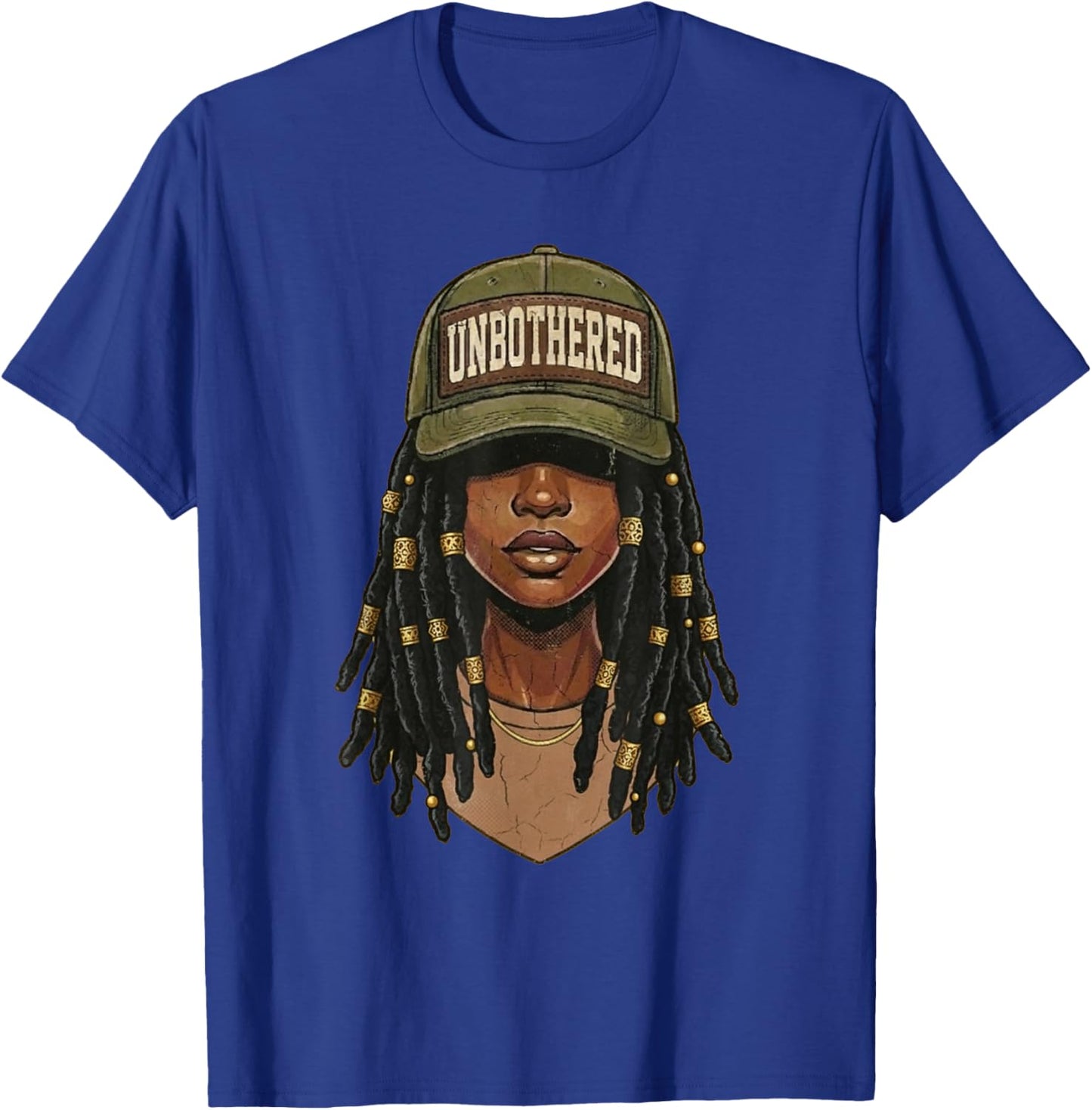 Retro Unbothered Black Women Camo, Black History Month Women T-Shirt - T-Shirt | Royal