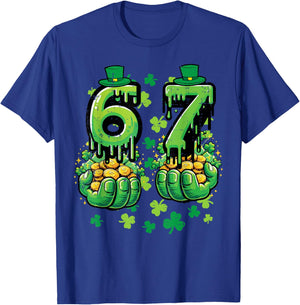 6 7 St Patricks Day 67 Six Seven Meme Teacher Boy Kids Youth T-Shirt - T-Shirt | Royal