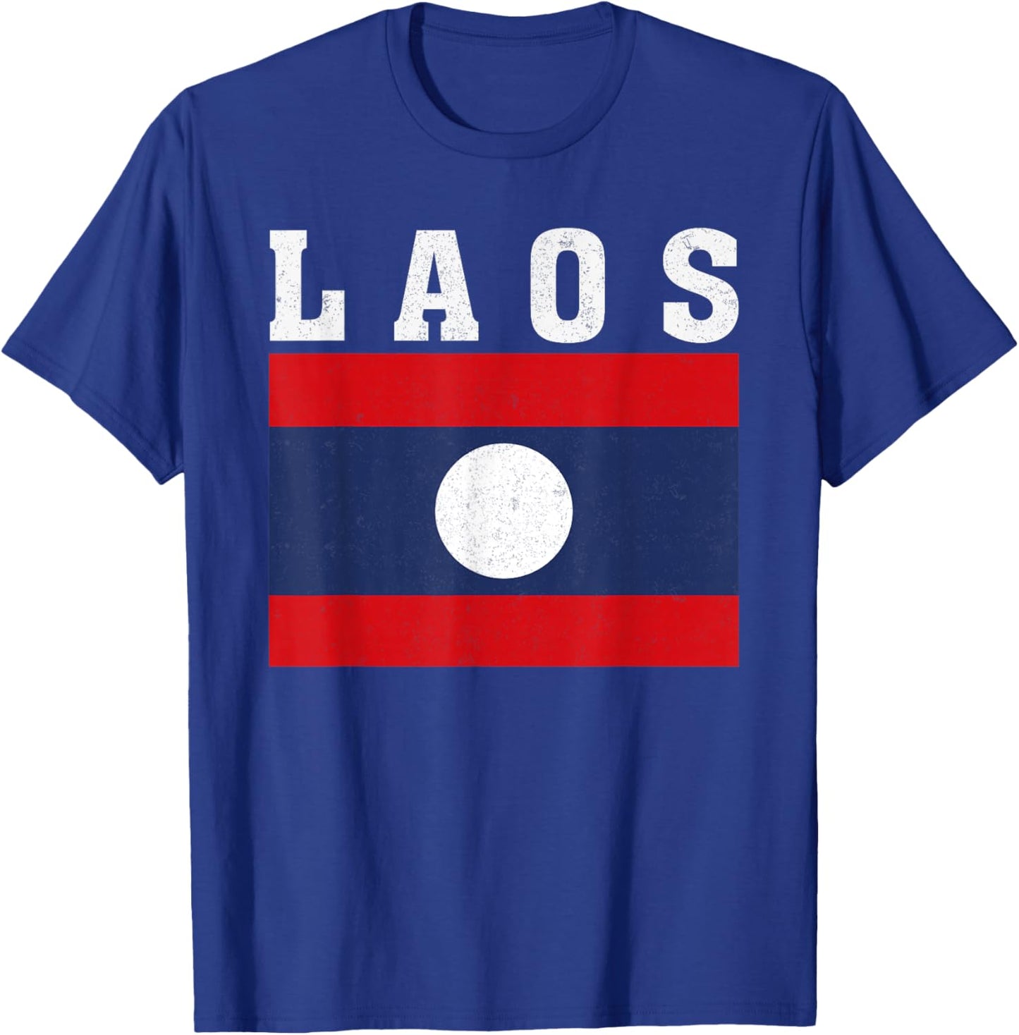 Laos Flag Patriotic National Roots Souvenir T-Shirt - T-Shirt | Royal