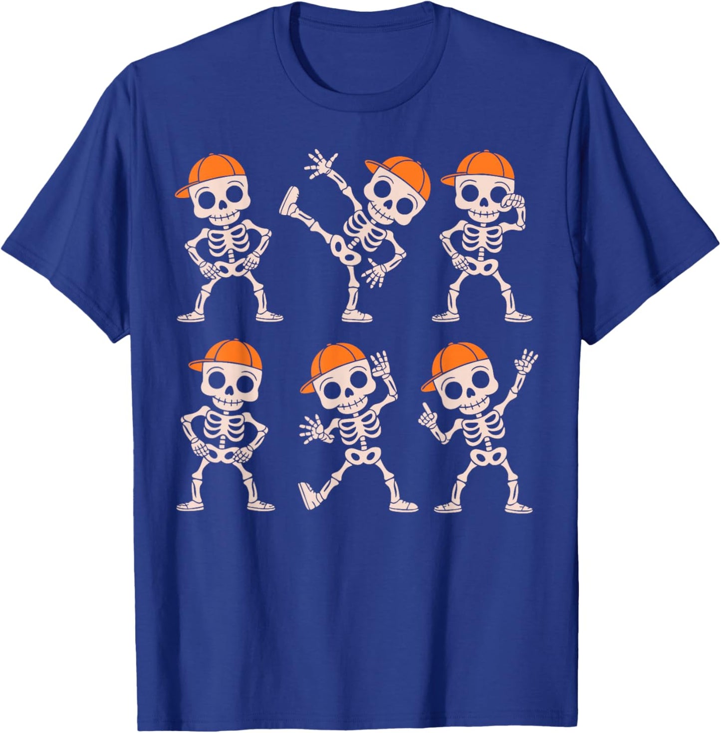 Funny Cute Dancing Skeleton Halloween Boys Kids Toddlers T-Shirt - T-Shirt | Royal