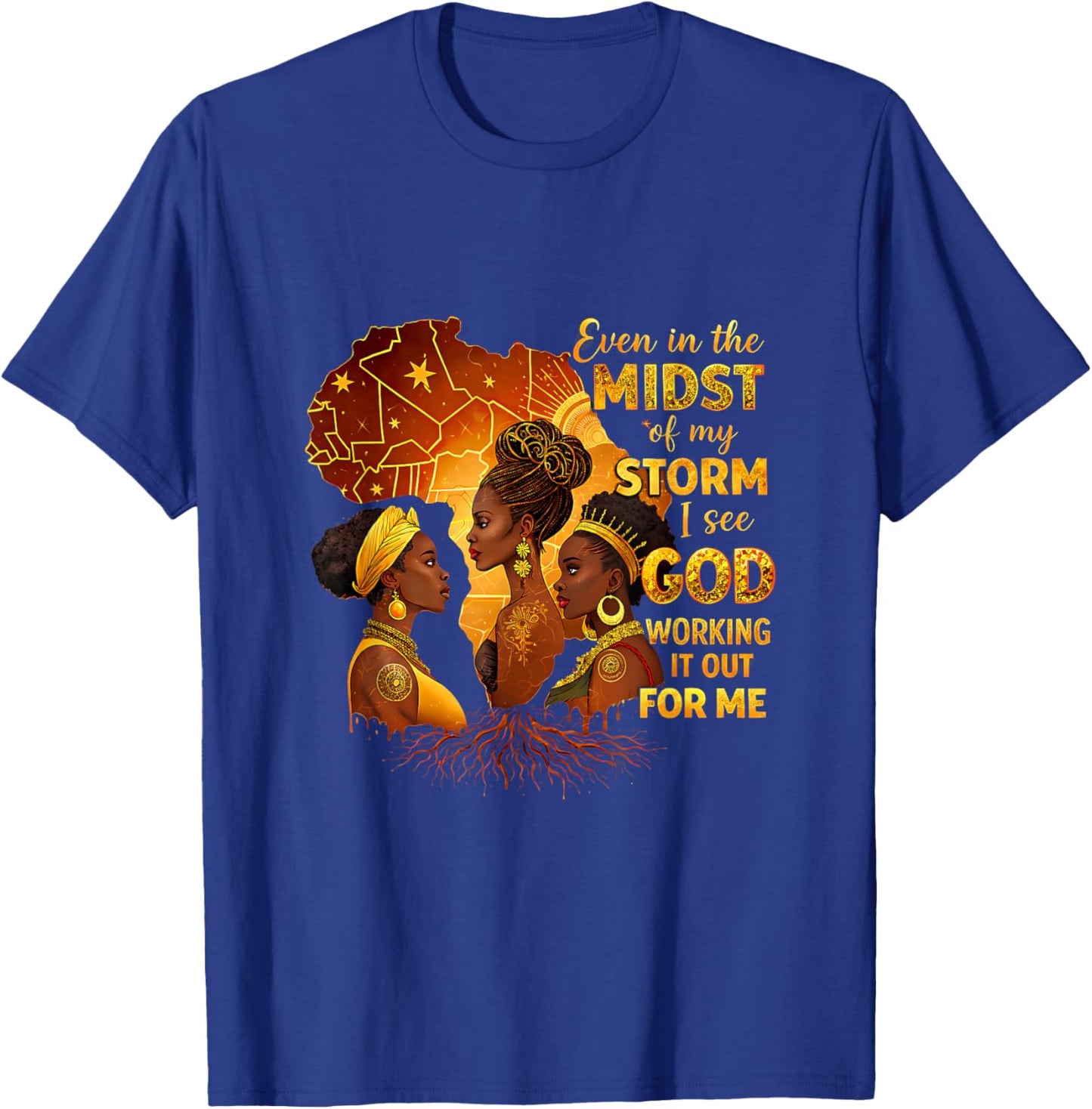 Queen Dope Blessed Afrocentric Melanin Black History Pride T-Shirt - T-Shirt | Royal