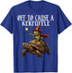 Off to Cause a Kerfuffle Funny Whimsical Frog Wizard Turtle T-Shirt - T-Shirt | Royal