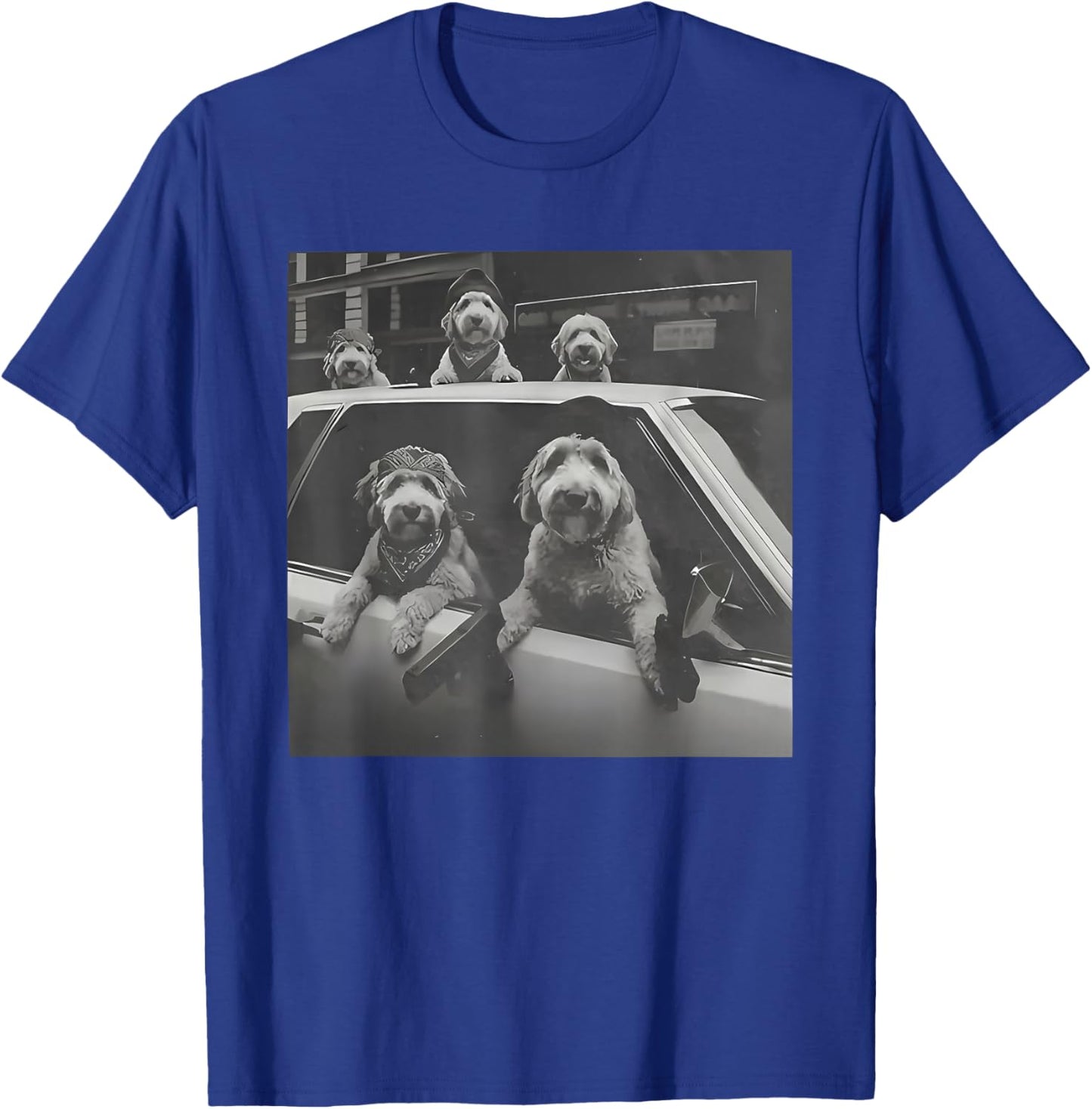 Funny Dog Gang Vintage Goldendoodle Meme T-Shirt - T-Shirt | Royal