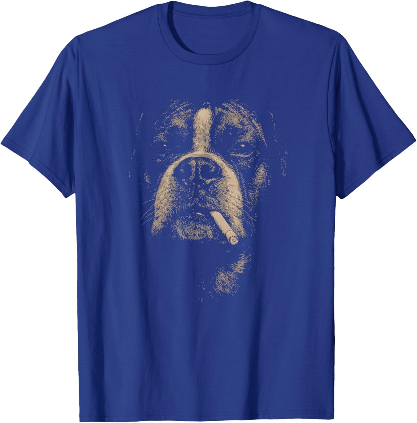 Dog Smoking Cigarette Funny Boxer Meme T-Shirt - T-Shirt | Royal