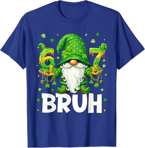 Gnomes 67 Six Seven 6 7 Bruh Shenanigans St.Patricks Day Men T-Shirt - T-Shirt | Royal