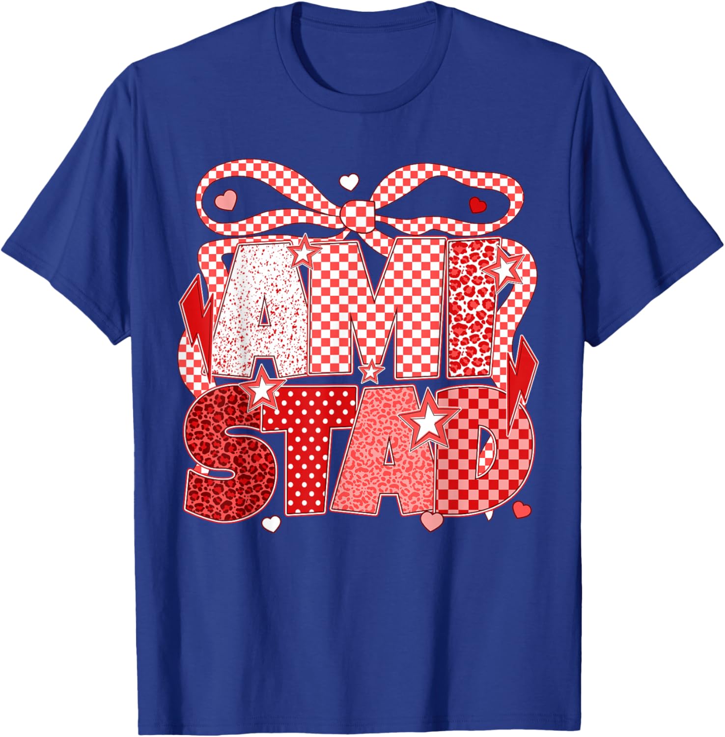 Amistad First Name Coquette Bow for Teacher Student T-Shirt - T-Shirt | Royal