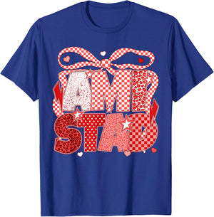 Amistad First Name Coquette Bow for Teacher Student T-Shirt - T-Shirt | Royal