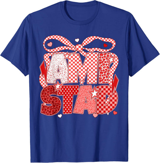 Amistad First Name Coquette Bow for Teacher Student T-Shirt - T-Shirt | Royal