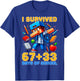 I Survived 67 33 Days of School 100 Days of School 67 Meme T-Shirt - T-Shirt | Royal