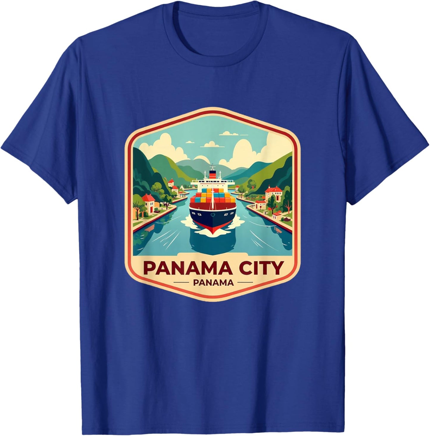 Panama Canal Souvenir Panamanian Reminder Travel Men Women T-Shirt - T-Shirt | Royal
