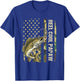Reel Cool Papaw Walleye Fishing Camo American Flag Fisherman T-Shirt - T-Shirt | Royal