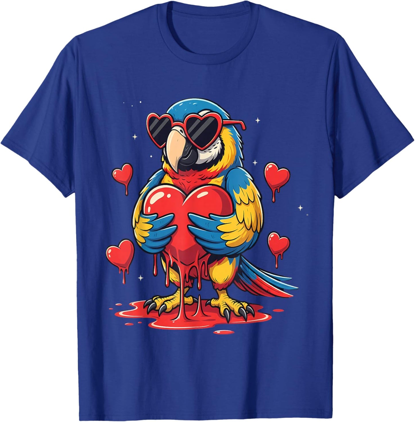 Valentines Day Bird Cute Valentine Parrot Lover T-Shirt - T-Shirt | Royal