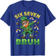 Funny 67 St Patricks Day Dabbing Leprechaun Six Seven Bruh T-Shirt - T-Shirt | Royal