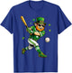 Leprechaun Play Baseball Funny St Patrick's Day Men Kid Boys T-Shirt - T-Shirt | Royal