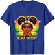 I Am Black History Black Girl Fairy Afro Puff Art T-Shirt - T-Shirt | Royal