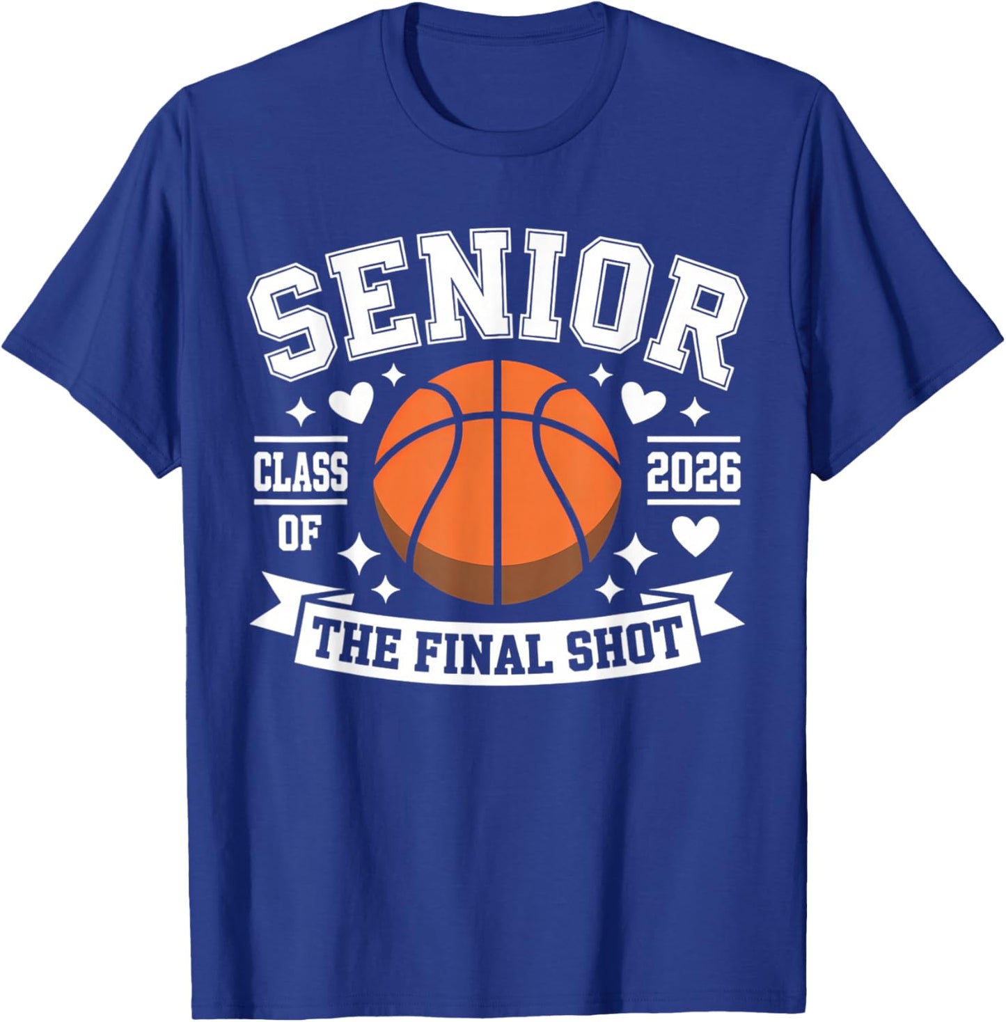 Senior Basketball Class of 2026 Crew Basketball Senior Night T-Shirt - T-Shirt | Royal