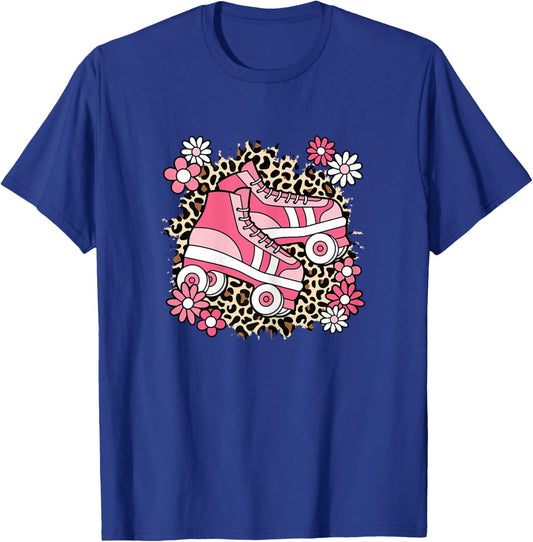 Cute Roller Skates Skating Women Girls Kids T-Shirt - T-Shirt | Royal