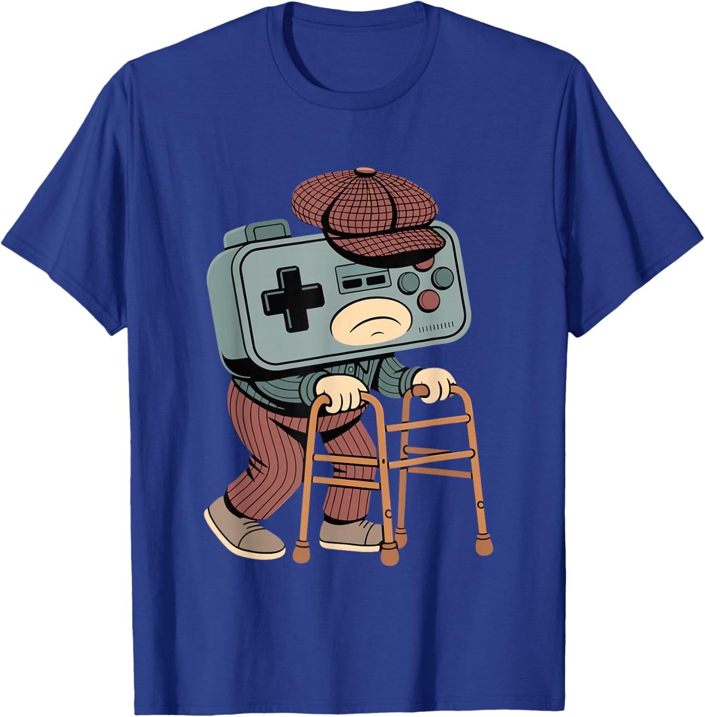Funny Old Gaming Gamer Retro 80s 90s Video Game Old Gamer T-Shirt - T-Shirt | Royal