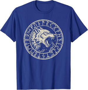 Fenrir Wolf Odins Runes Fenrir Wolf Viking Warrior Walhalla T-Shirt - T-Shirt | Royal