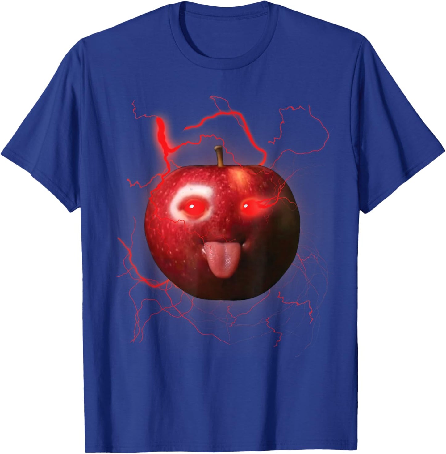 Funny Silly AI Apple gen z Meme BrainRot Humor Tongue Out T-Shirt - T-Shirt | Royal