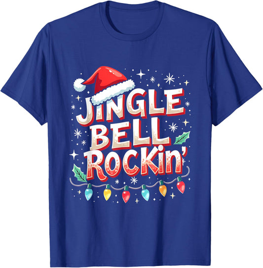 Santa Jingle Bell Rock Trending Christmas Music Lovers T-Shirt - T-Shirt | Royal