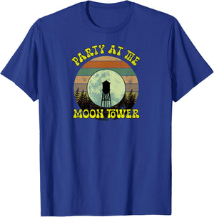 Party at The Moontower Retro Vintage Vibes Party Classic 90s T-Shirt - T-Shirt | Royal