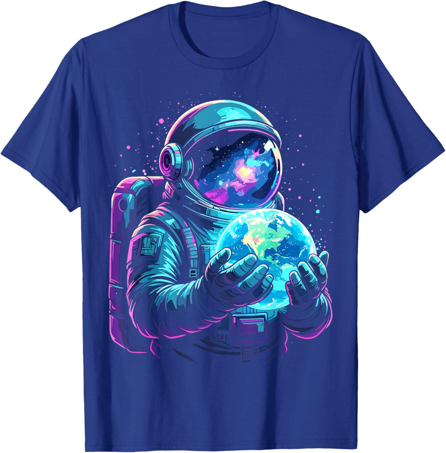 Astronaut Planets Science Space T-Shirt - T-Shirt | Royal