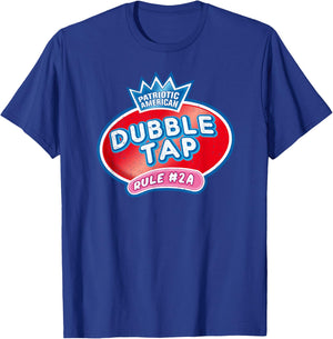 Retro Patriotic American Double Tap Rule 2A Vintage Grunge T-Shirt - T-Shirt | Royal