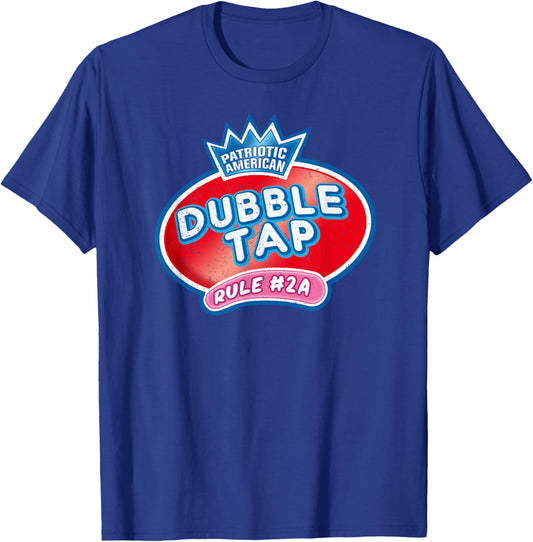 Retro Patriotic American Double Tap Rule 2A Vintage Grunge T-Shirt - T-Shirt | Royal