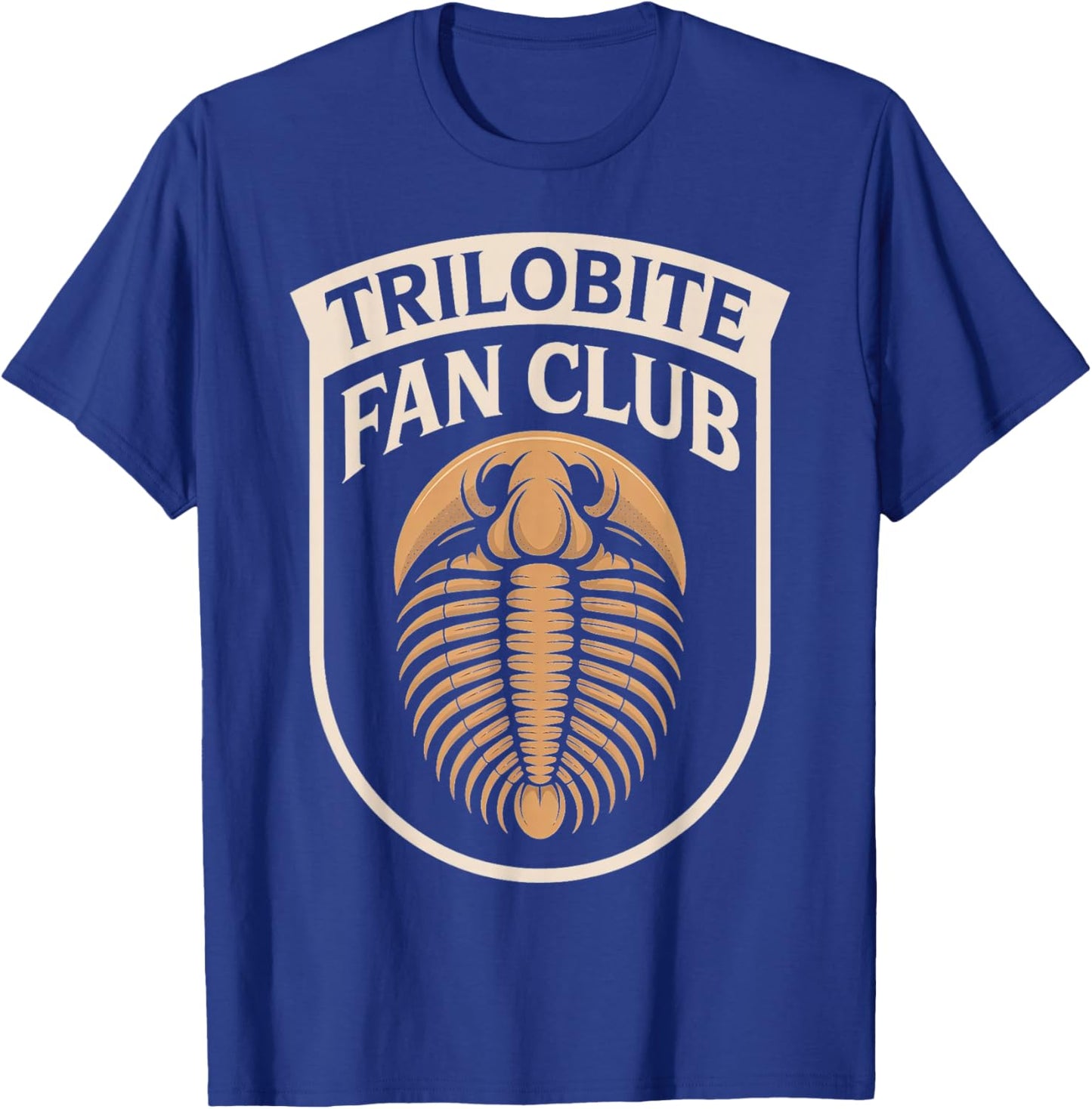 Trilobite Enthusiast Vintage Circle Logo Fossil Club Design T-Shirt - T-Shirt | Royal
