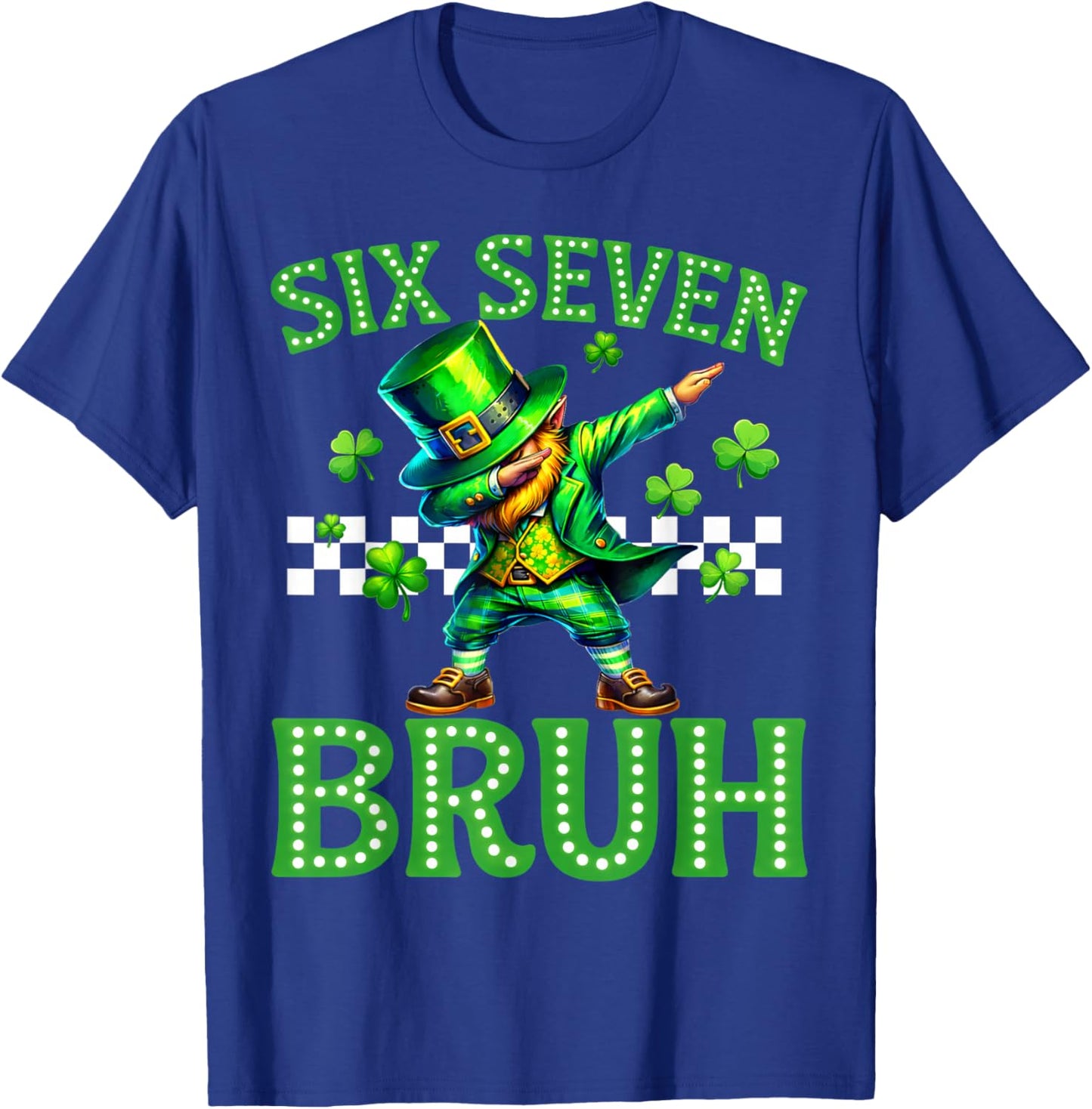 Boys st Patricks Day 67 Leprechaun Dab Six Seven Bruh Kids T-Shirt - T-Shirt | Royal