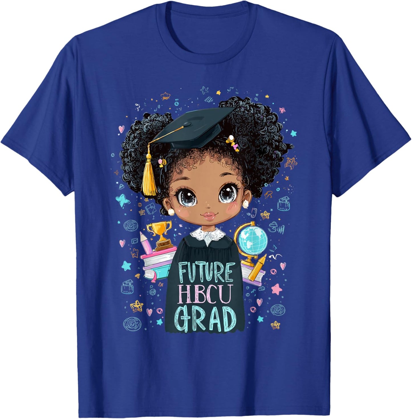 Future HBCU Grad Black Girl Kids Graduation HBCU Graduate T-Shirt - T-Shirt | Royal